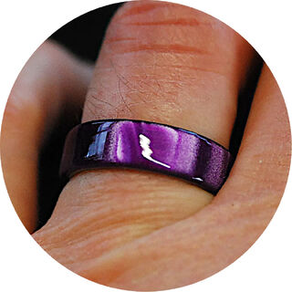 Purple Iris Acrylic Fashion Ring